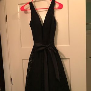 Mori Lee black Lace Bridesmaid dress